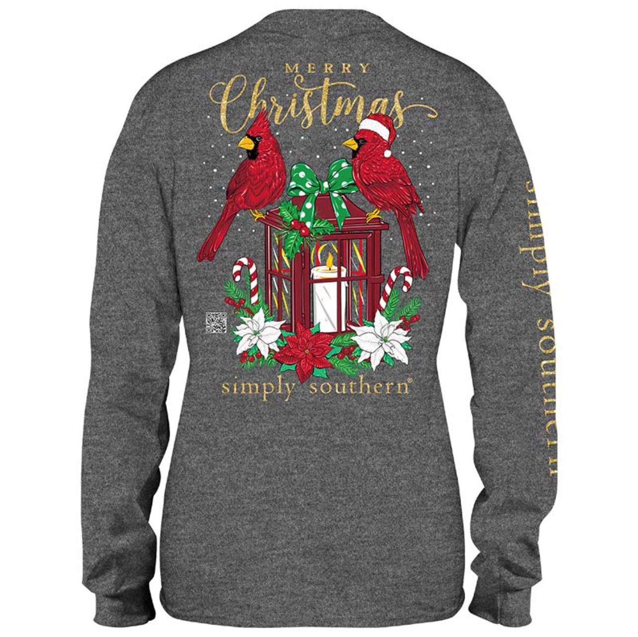 Merry Christmas ~ Cardinal Simply Southern Long Sleeve Tee