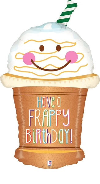 Have A Frappy Birthday - Frappuccino Mylar Balloon 32 Inches