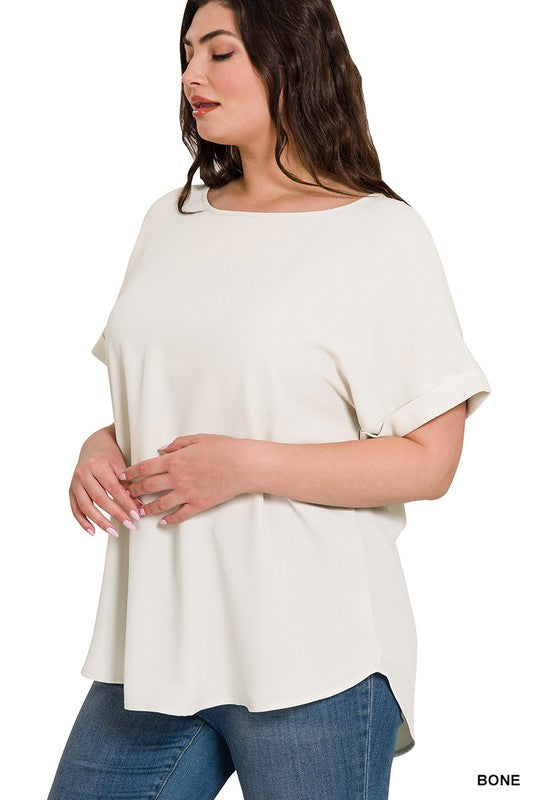 Easy To Style ~ Curvy Sizes - Boat Neck Top