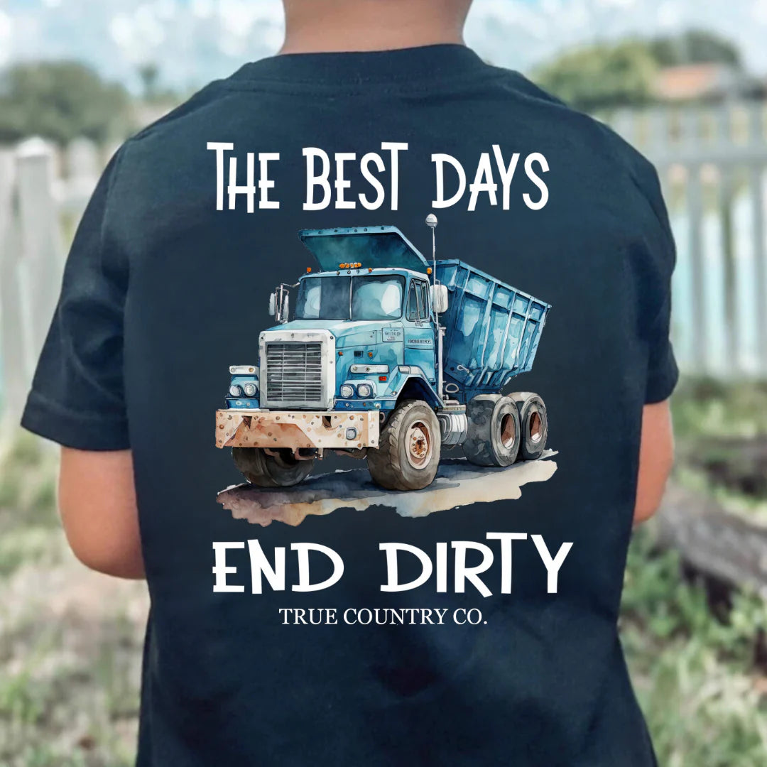 The Best Days End Dirty ~ Youth True Country Graphic Tee