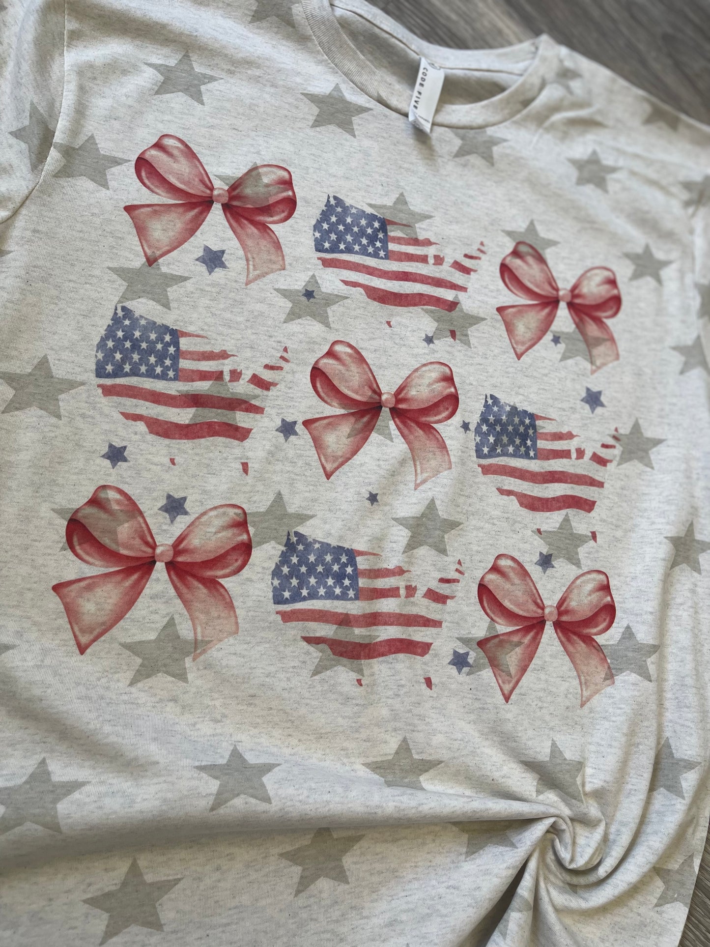 Coquette Americana Star Patterned Tee