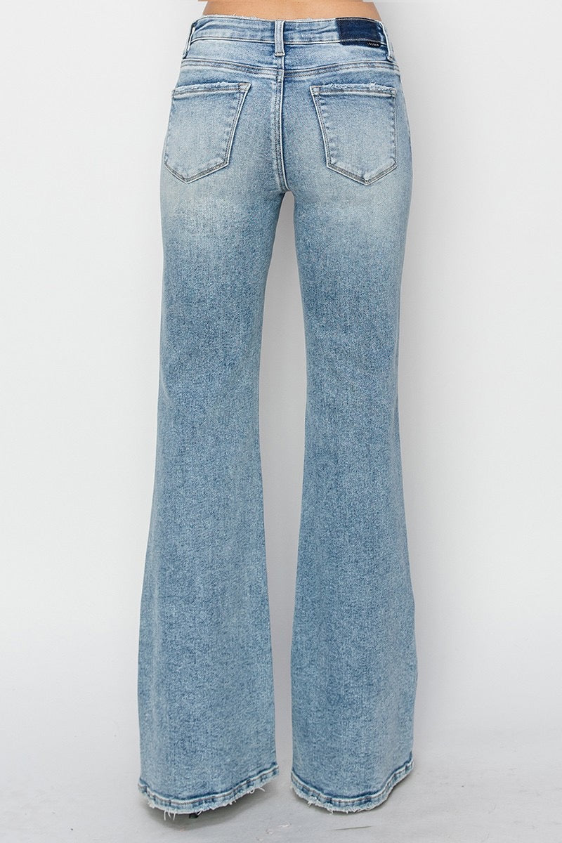 Calvin ~ Risen Brand - Mid-Rise Flare Jeans