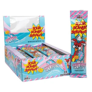 Cotton Candy Sour Power Straws