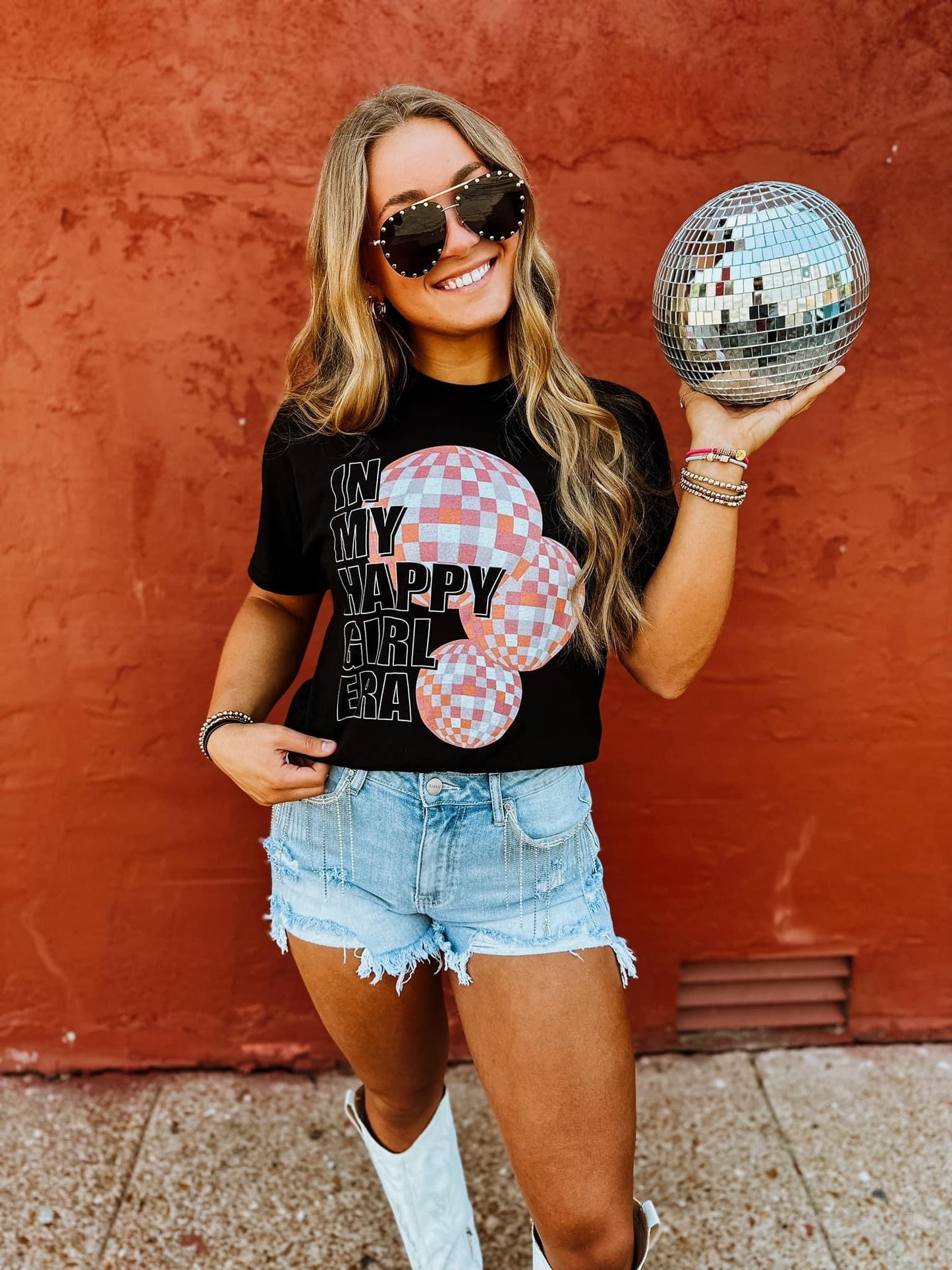 In My Happy Girl Era ~ Disco Ball Tee