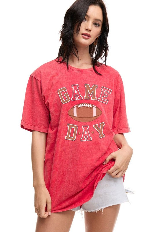 Game Day Acid Wash Tee