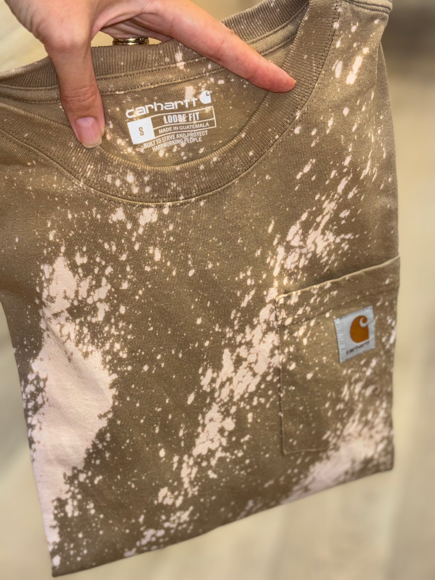Bleached Carhartt Pocket Tee