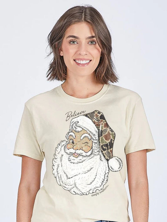 Camo Santa ~ Simply Southern Tee