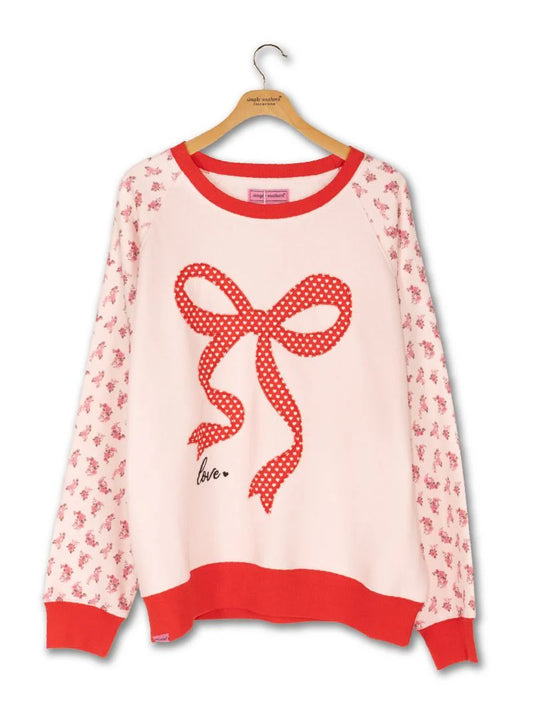 Embroidered Ribbon Simply Southern Crewneck