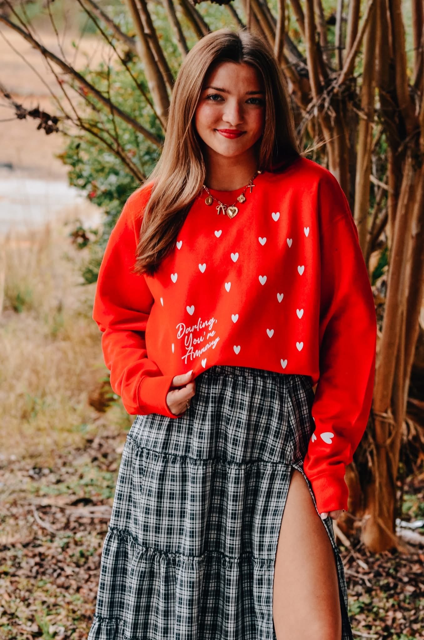 Darling You’re Amazing ~ Puff Print Crewneck Sweatshirt