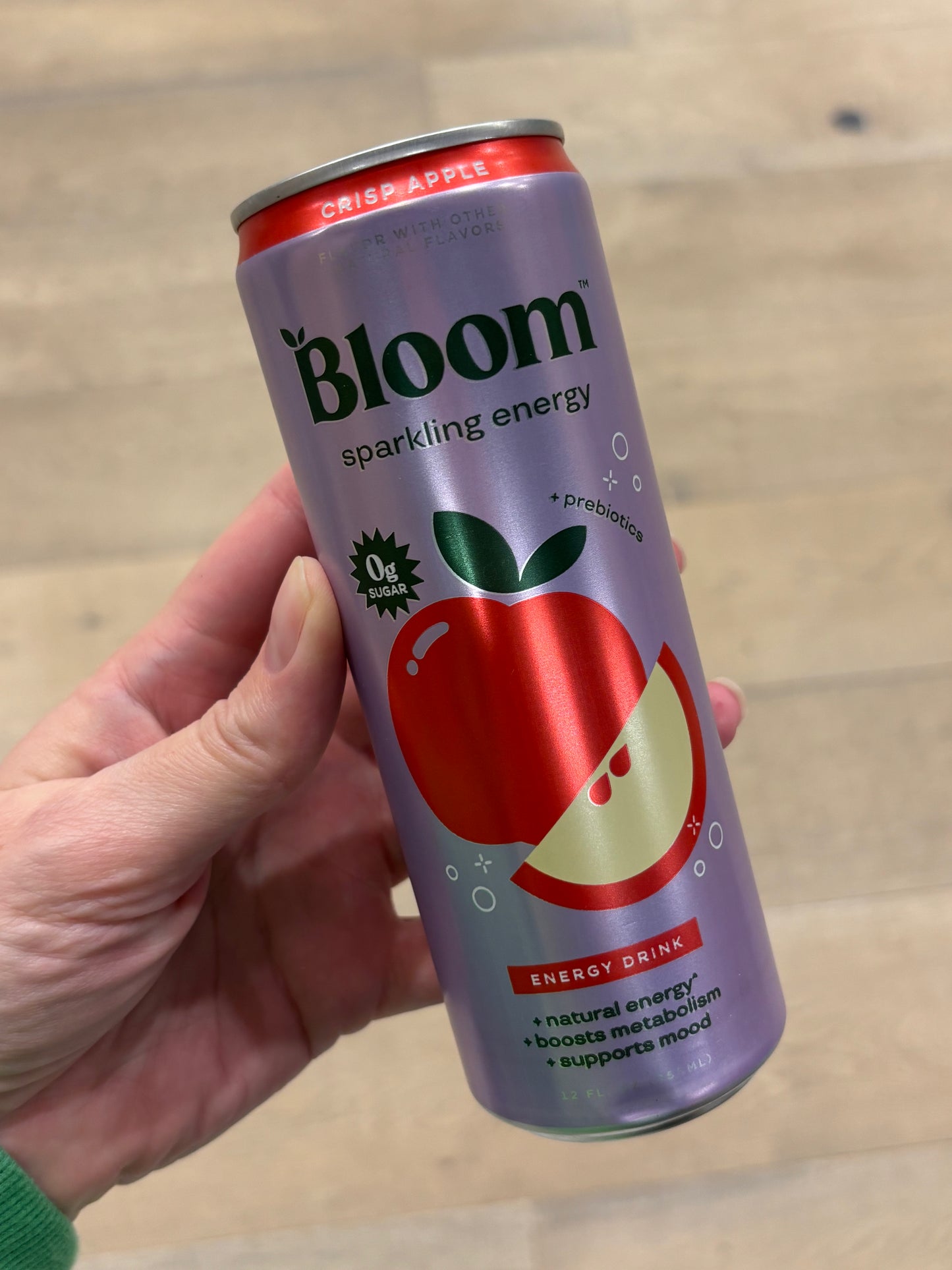 Bloom Crisp Apple Sparkling Energy Drink