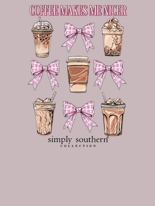 Coffee Makes Me Nicer ~ Simply Southern Tee