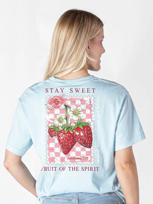 Stay Sweet ~ Strawberry Simply Southern Tee