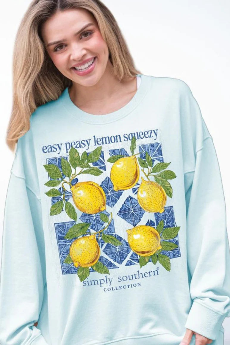 Easy Peasy Lemon Squeezy ~ Lemon Simply Southern Crewneck