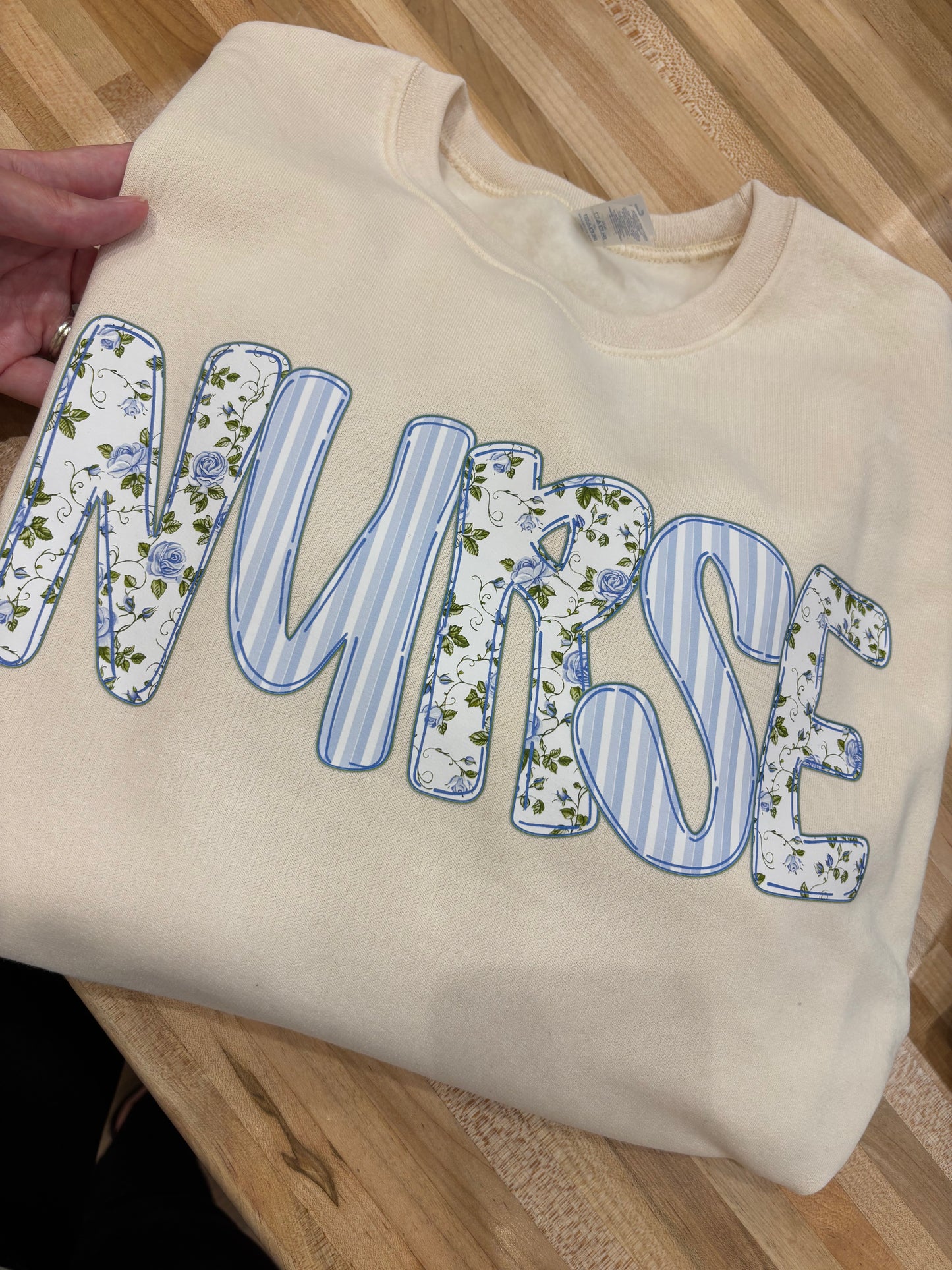 Nurse - Floral Crewneck Sweatshirt