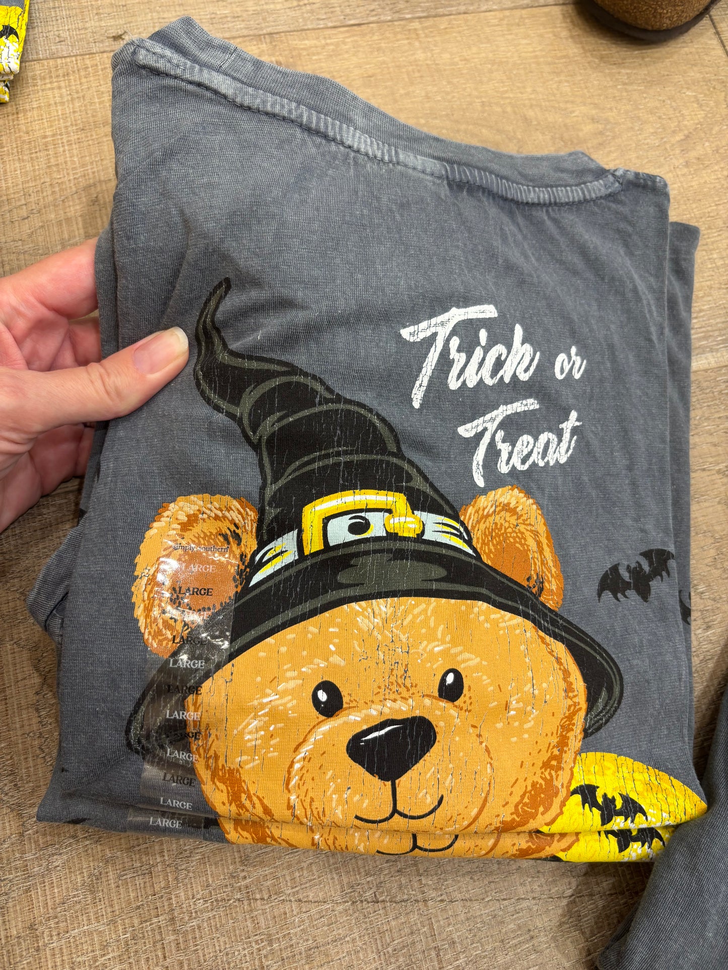 Trick or Treat ~ Acid Wash Simply Southern Tee