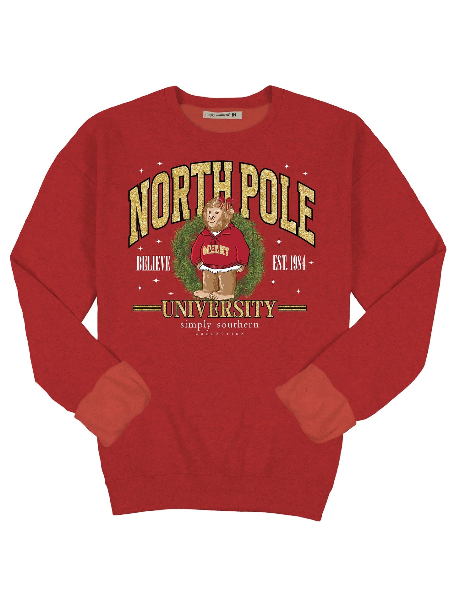 North Pole University ~ Oversized Crewneck Sweatshirt