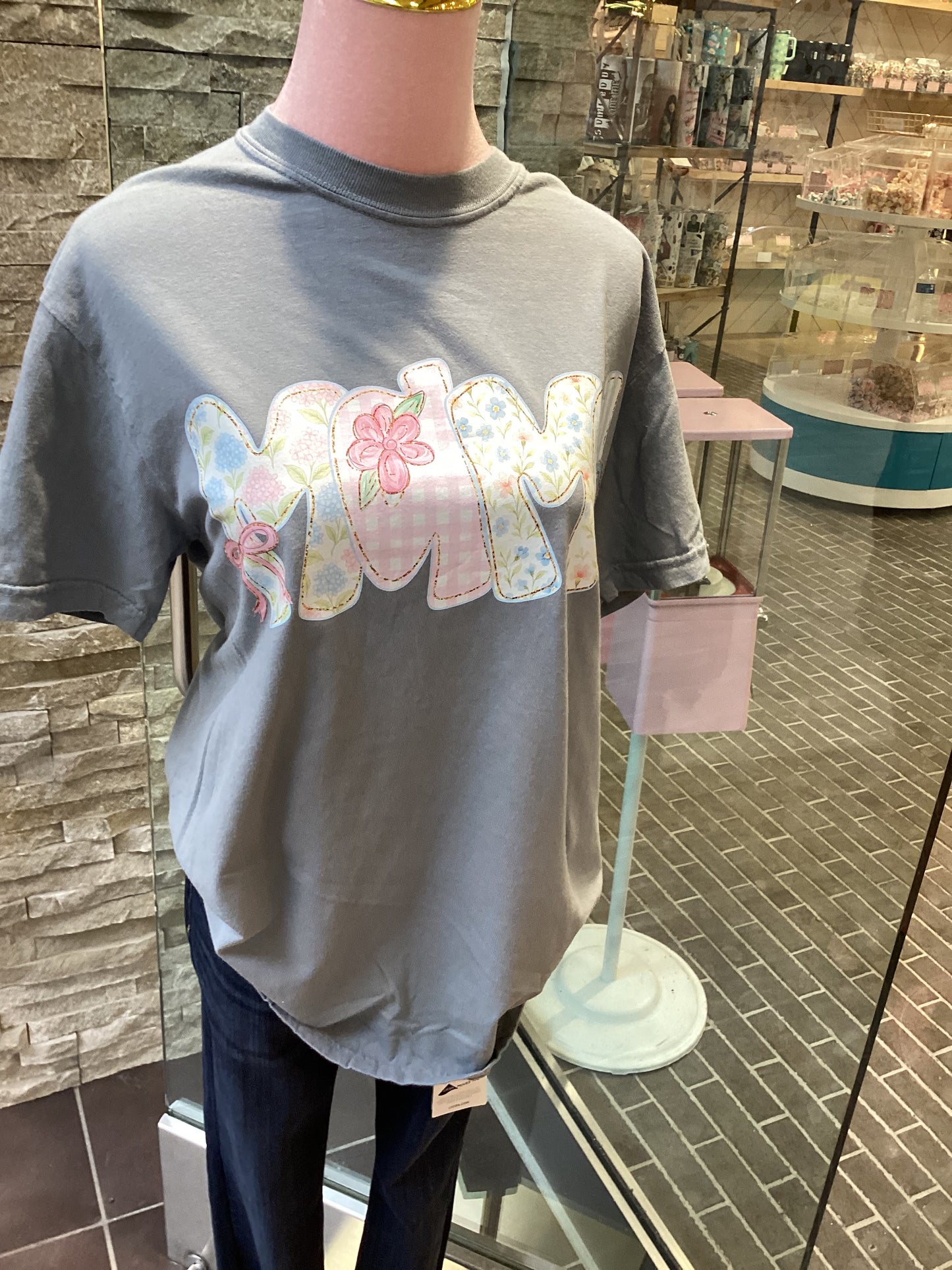 Preppy Floral Mama Graphic Tee