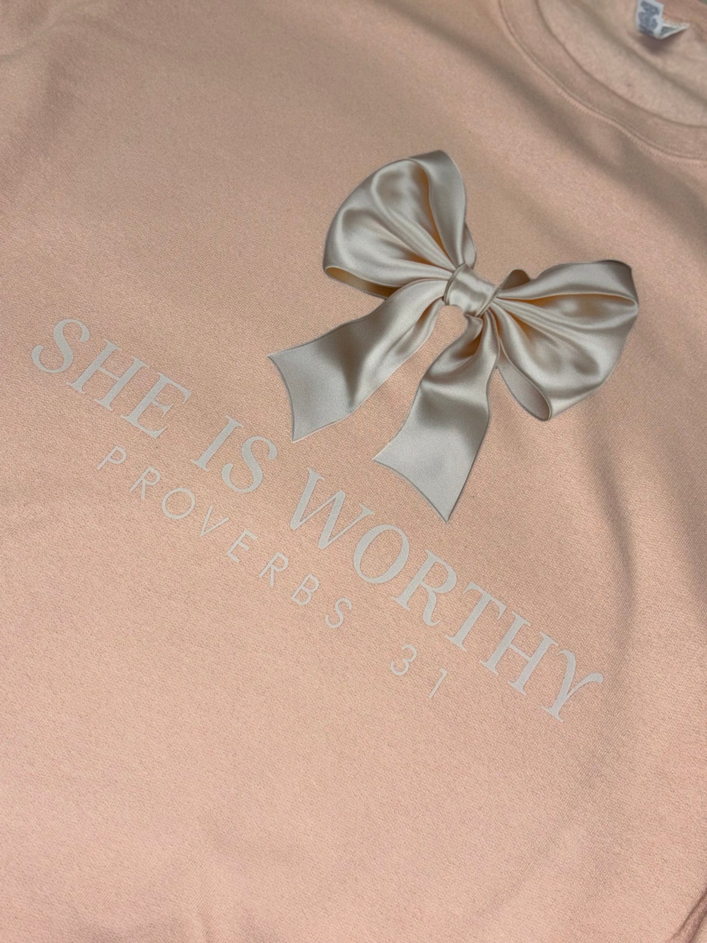 She Is Worthy Proverbs 31 ~ Crewneck Sweatshirt