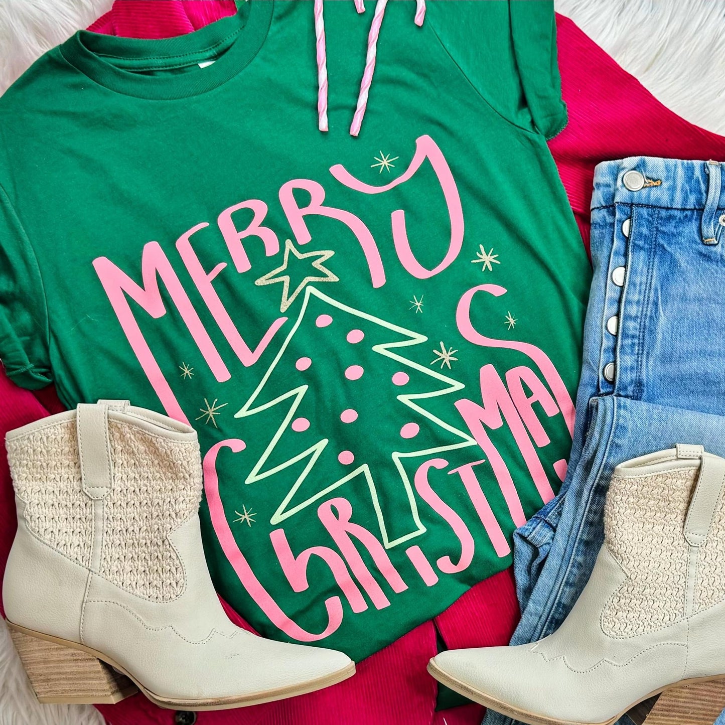 Merry Christmas ~ Evergreen Graphic Tee