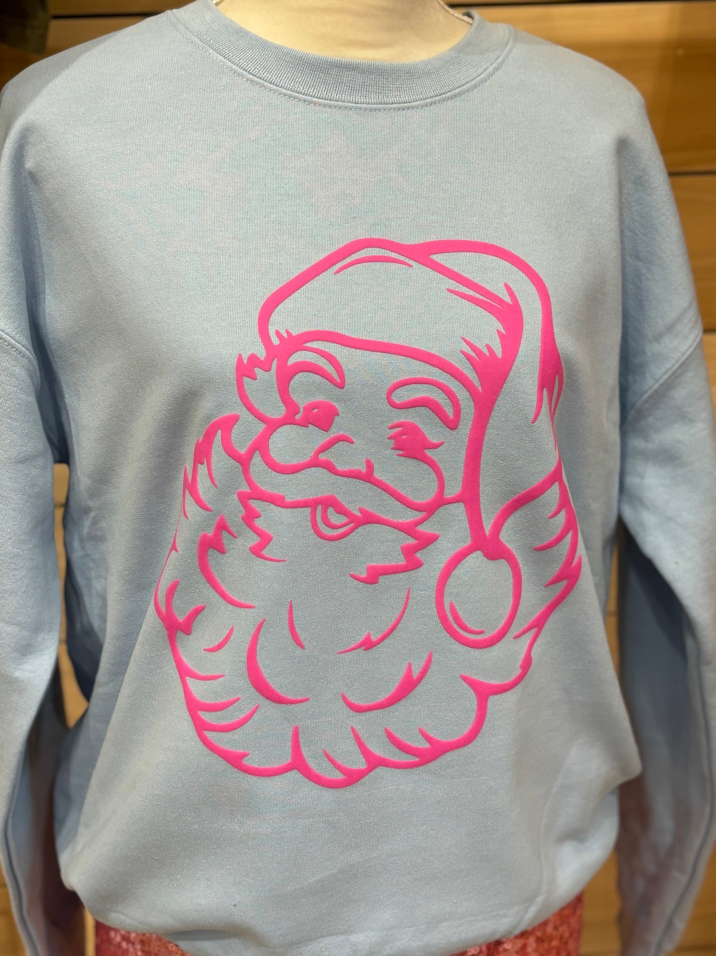 Classic Pink Santa Crewneck