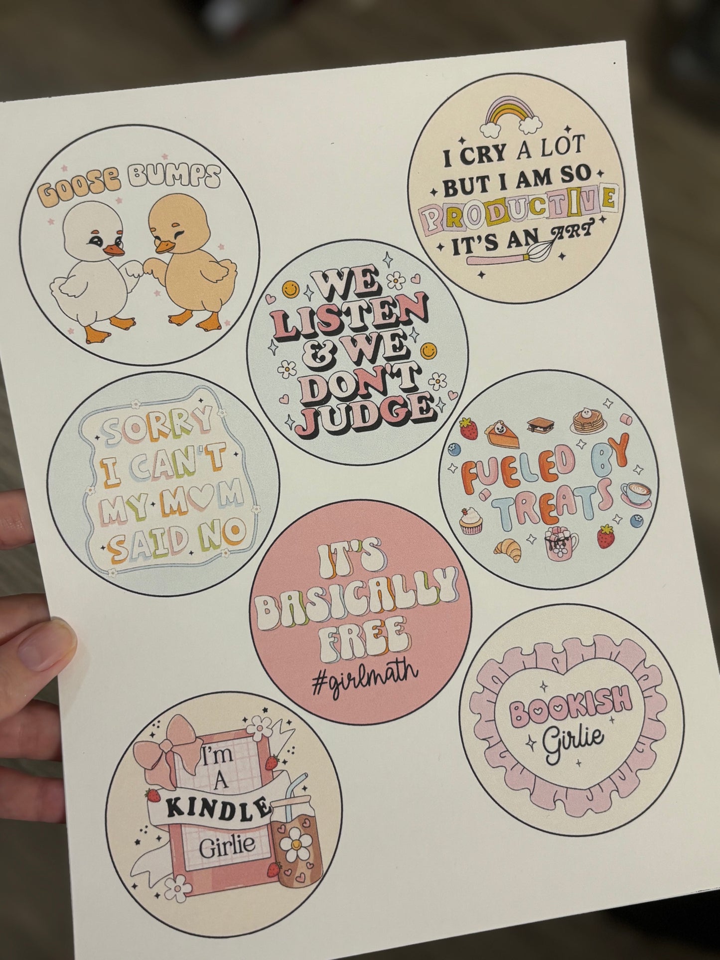 Cutesie Freshie Cardstock - 3 Inch Rounds