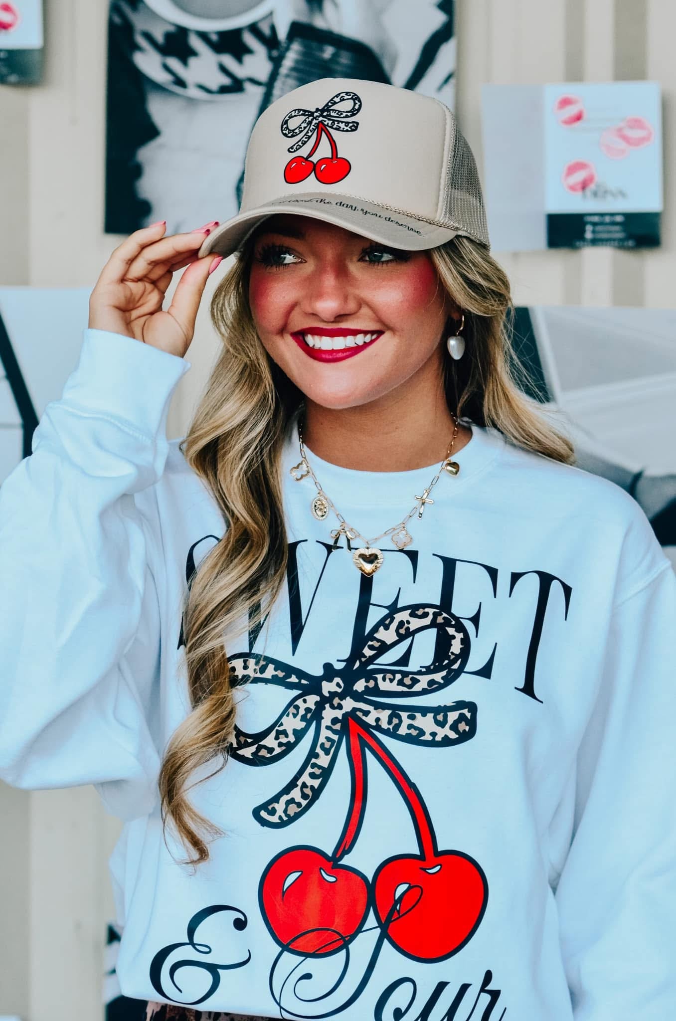 Have The Day You Deserve ~ Sour and Sweet Cherry Crewneck