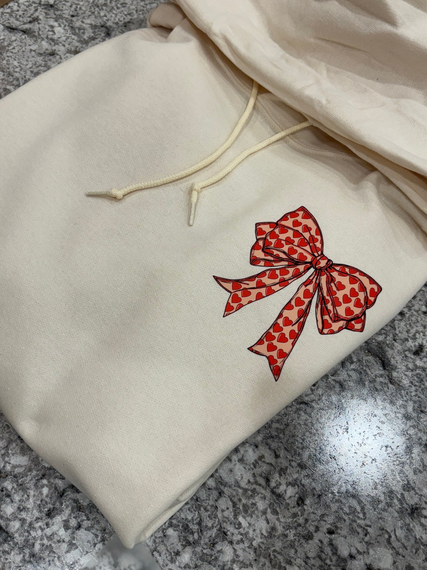 Mama Coquette Bow Cream Hoodie