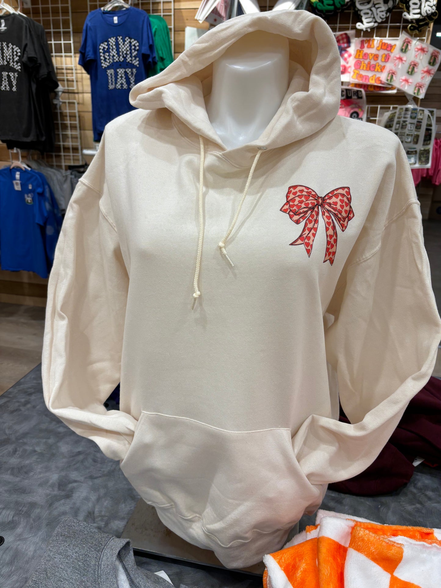 Mama Coquette Bow Cream Hoodie