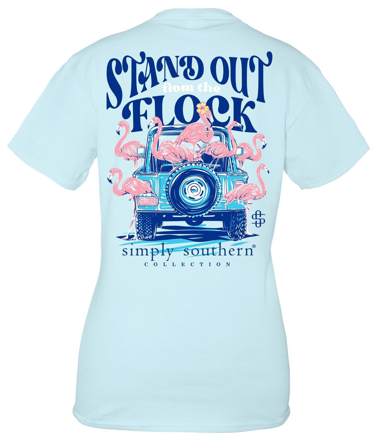 Stand Out From The Flock ~ Jeep Flamingo Simply Southern Tee
