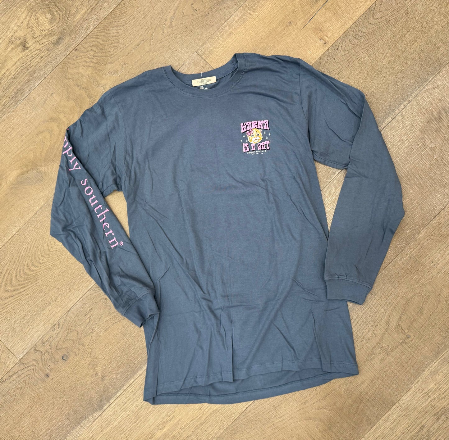 Karma is a Cat ~ Simply Southern Long Sleeve Shirt