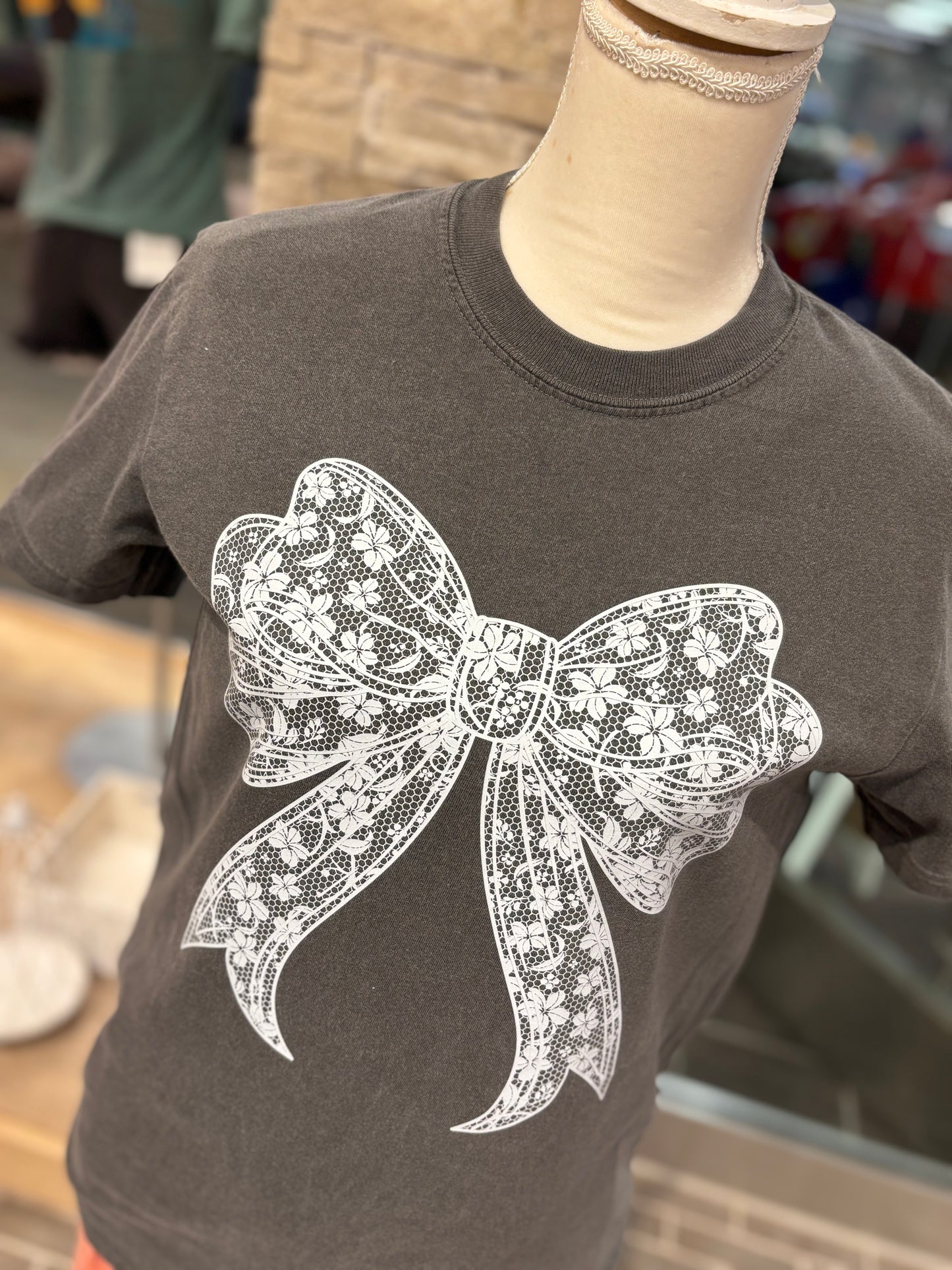 Lace Bow Graphic Tee