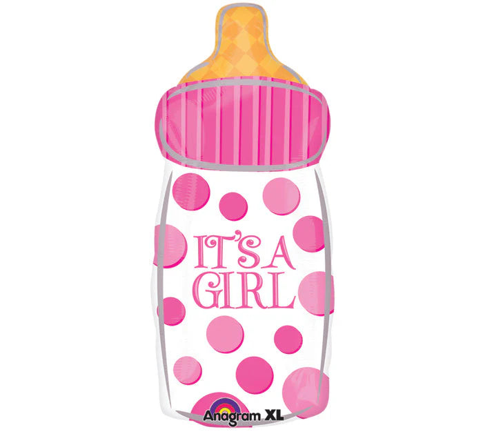 It's A Girl Baby Bottle - 23 Inch Mylar Balloon