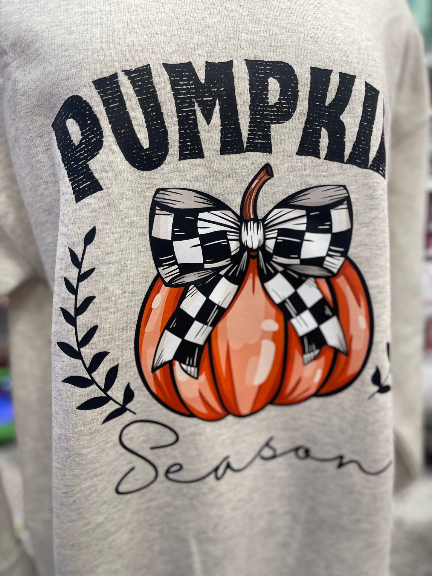 Pumpkin Season ~ Heather Oatmeal Crewneck