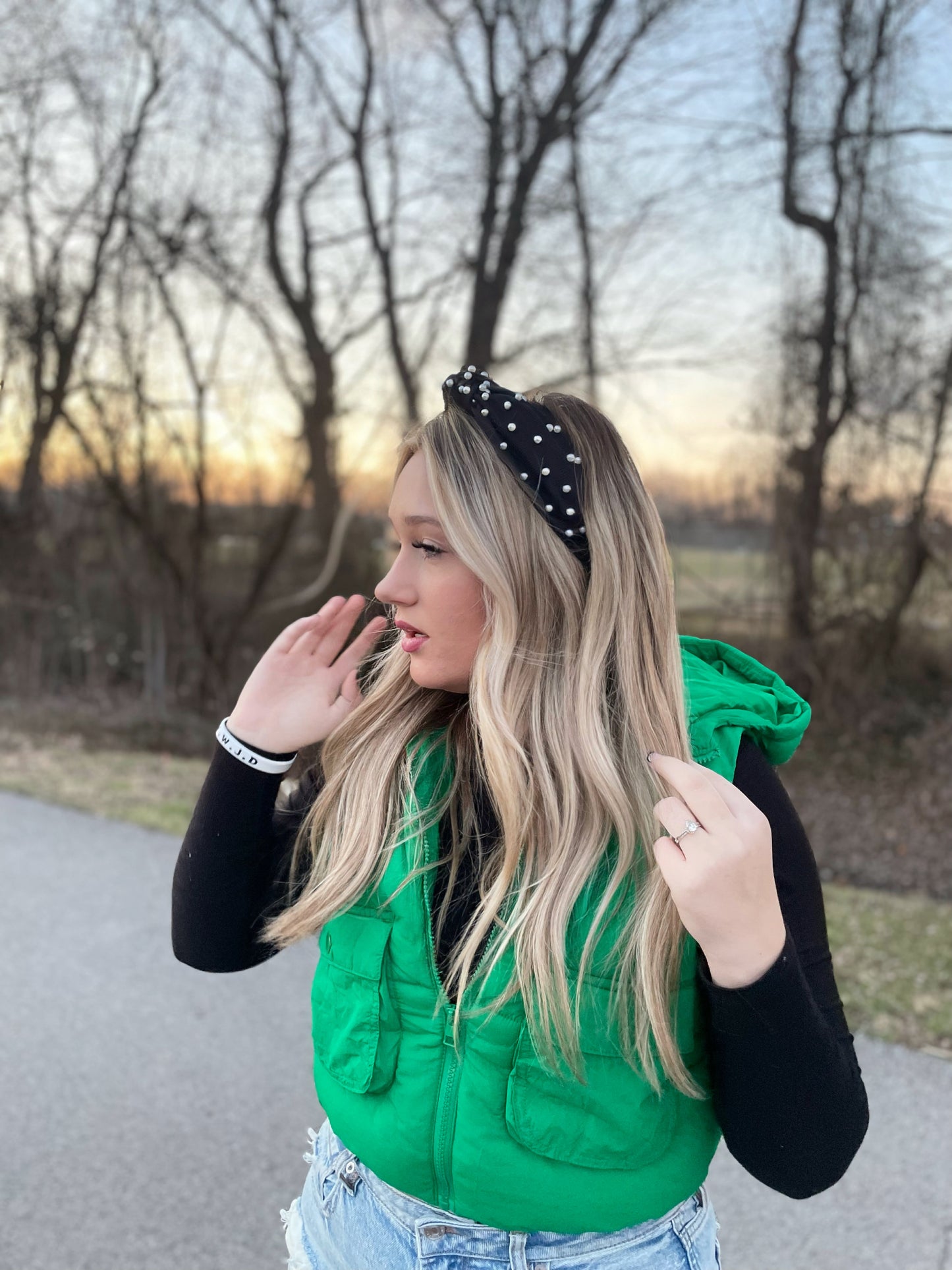 Hallie ~ Pearl Knotted Headbands