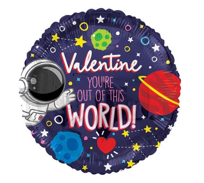 Out Of This World Valentine 17 Inch Mylar Balloon