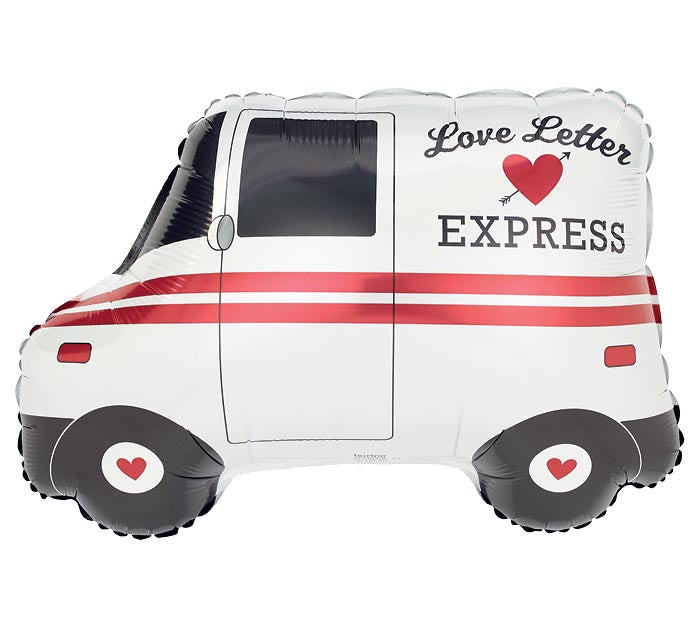 Love Letter Express Mail Truck 26 Inch Mylar Balloon