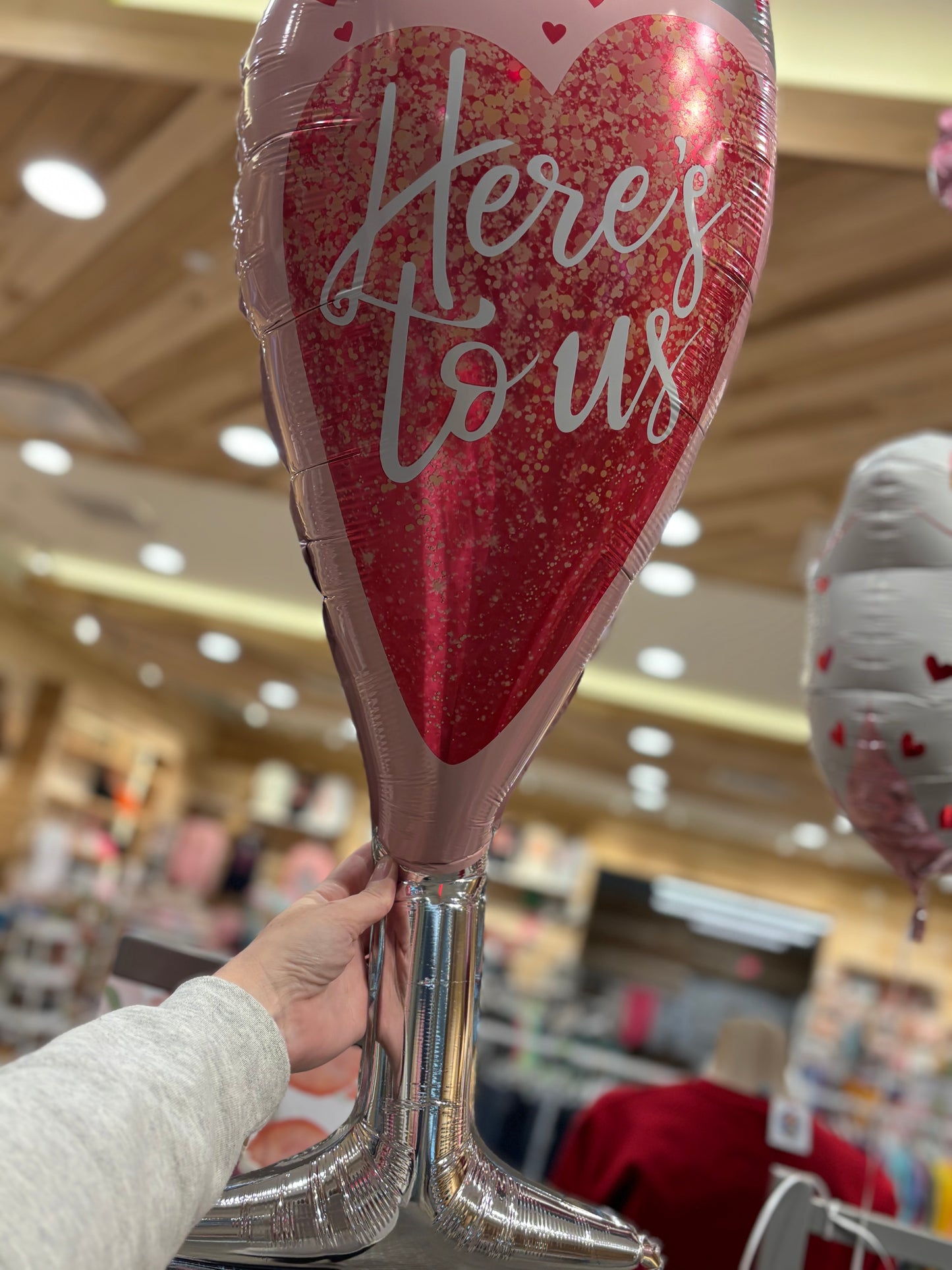 Here’s To Us Champagne Glass Large Mylar Balloon
