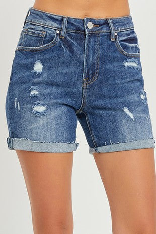 Peppi ~ Risen Brand High Rise Cuffed Denim Shorts