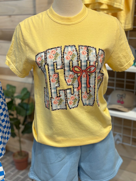 Jesus ~ Butter Yellow Graphic Tee