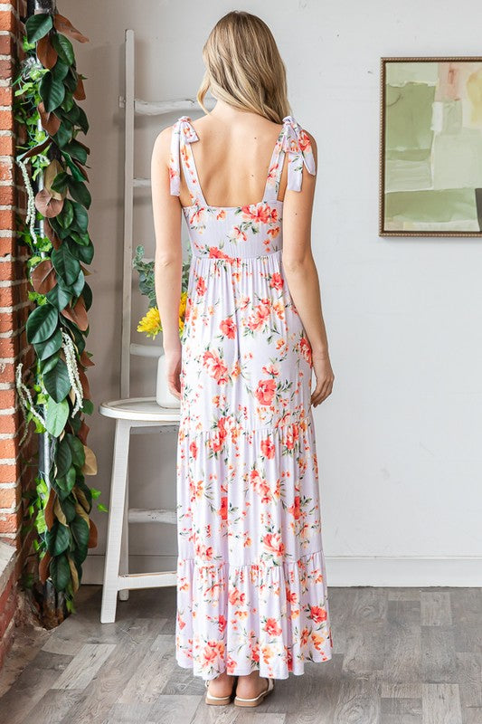 Never Looking Back ~ Lilac Floral Maxi Dress