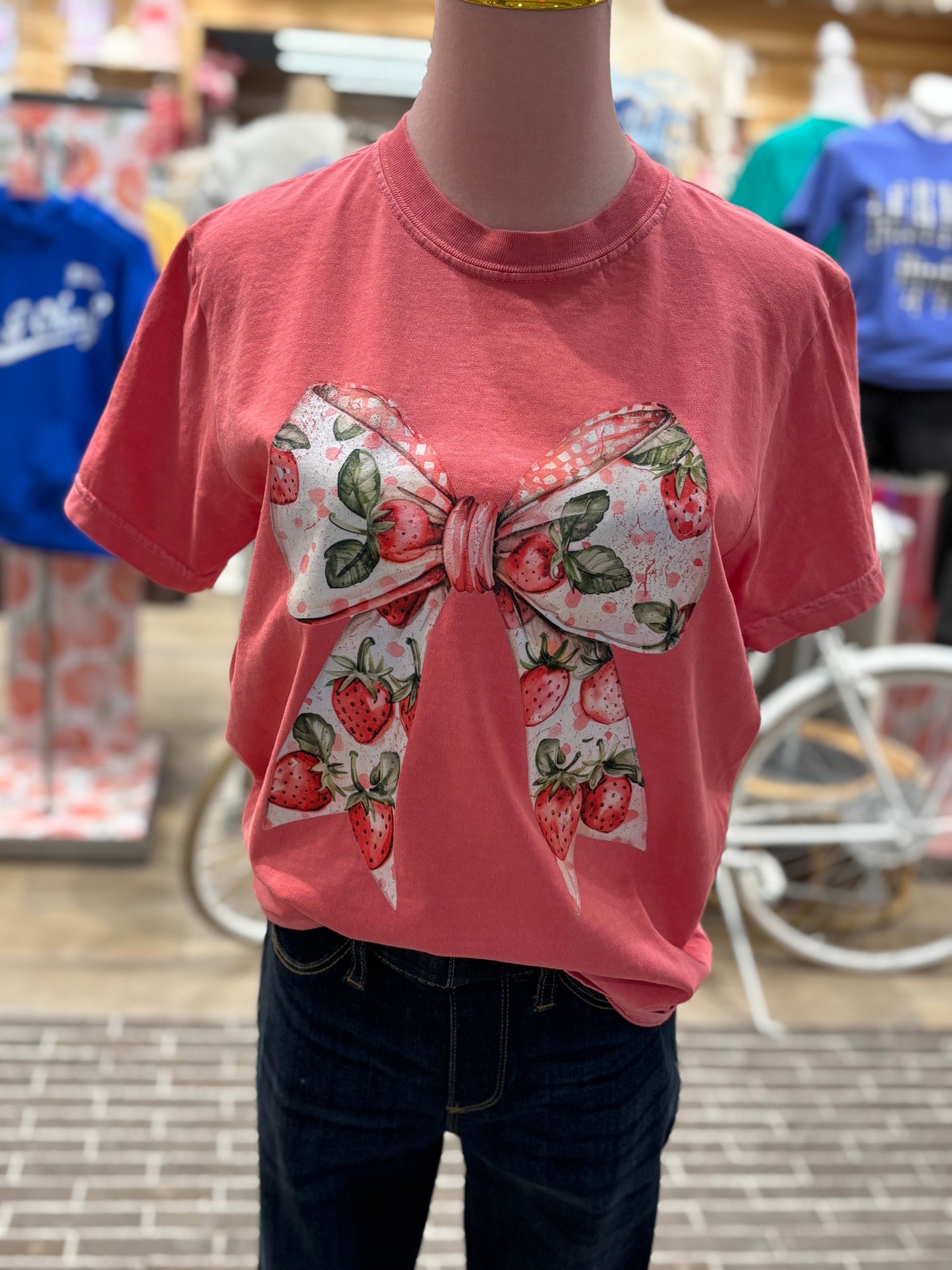 Strawberry Bow ~ Coquette Graphic Tee