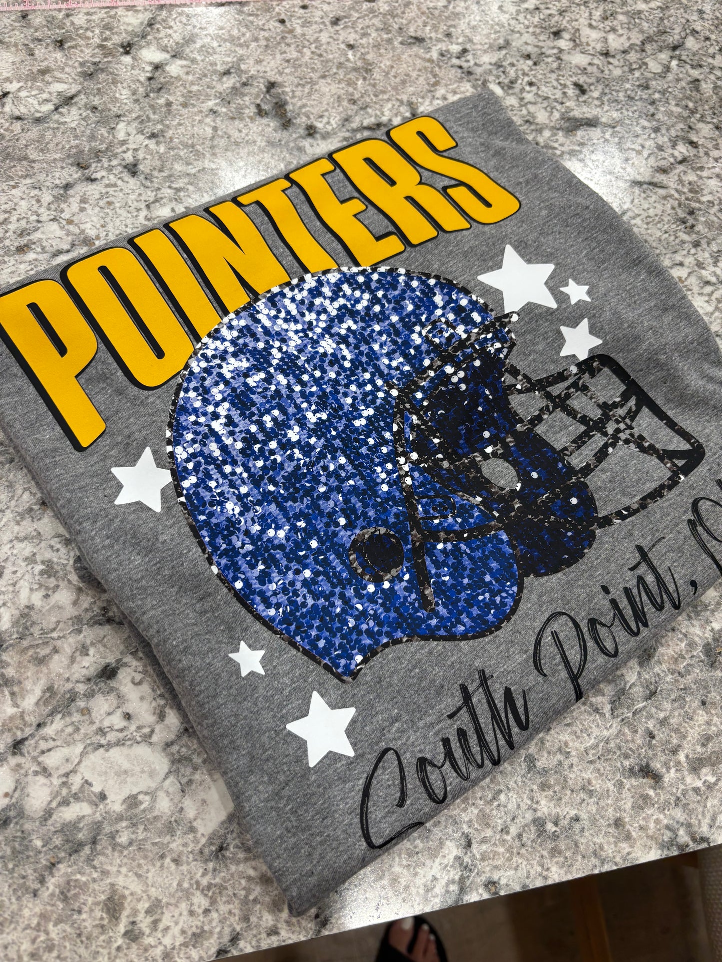 Glitter Football Helmet ~ Customizable School Spirit Design