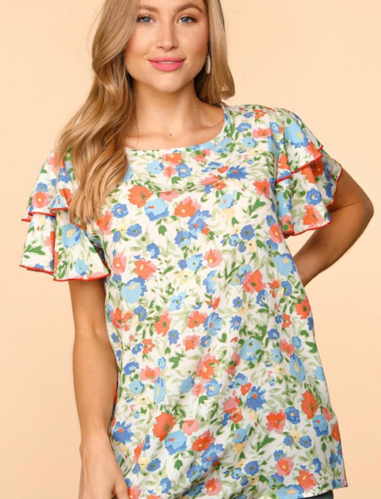 Meet Me At Our Spot ~ Flutter Sleeve Knit Too - Regular and Curvy Sizes