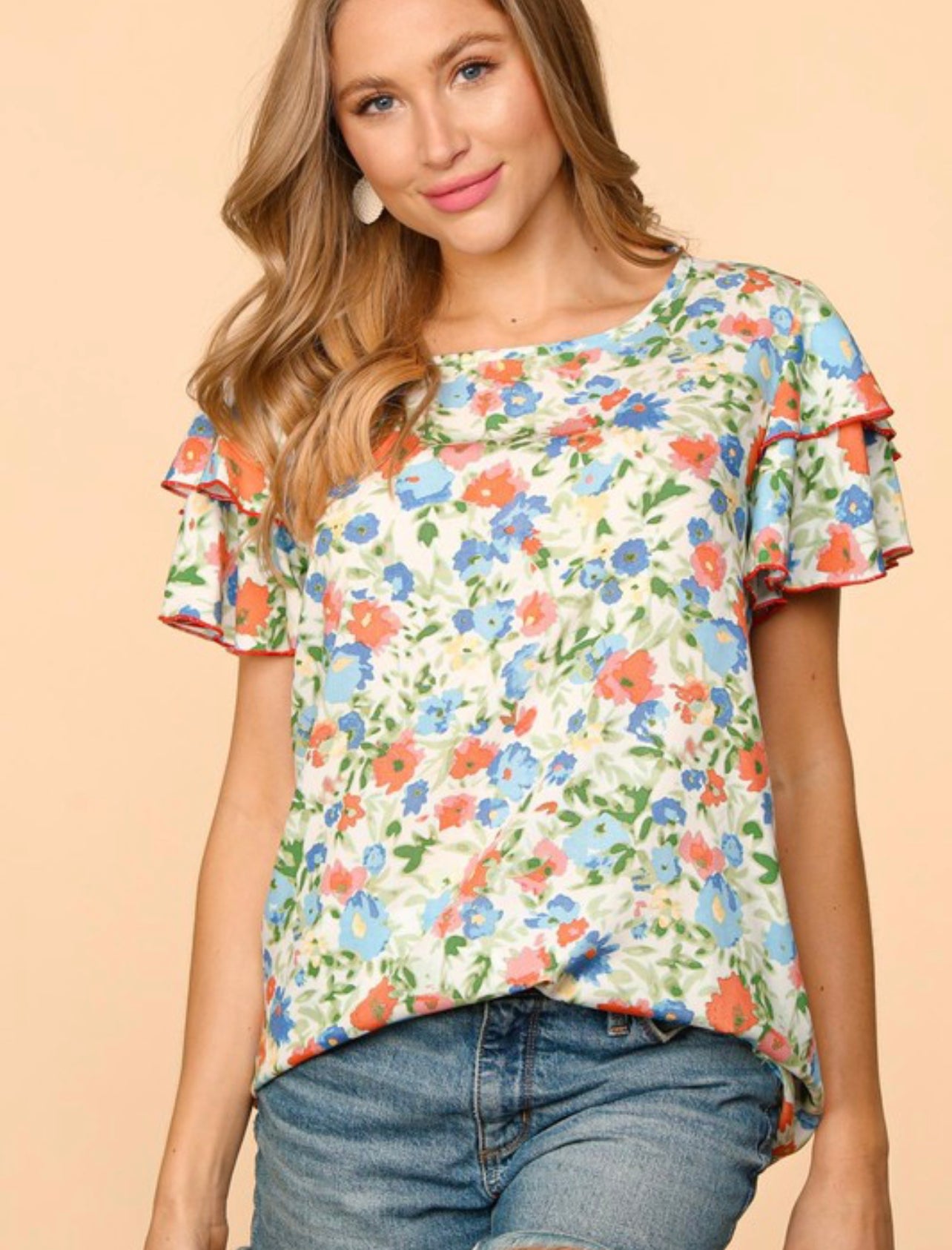 Meet Me At Our Spot ~ Flutter Sleeve Knit Too - Regular and Curvy Sizes