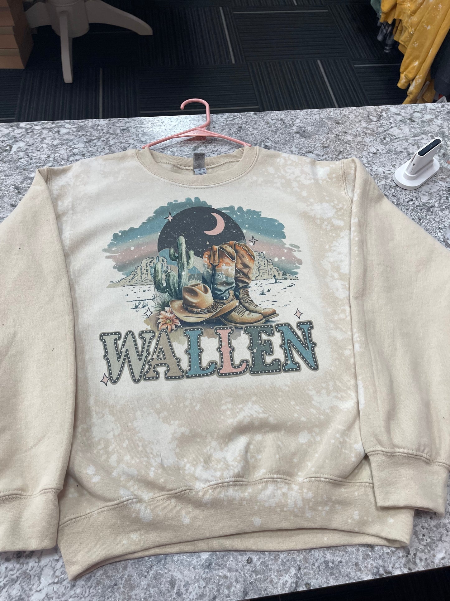 Wallen ~ Western Sand Bleached Crewneck Sweatshirt