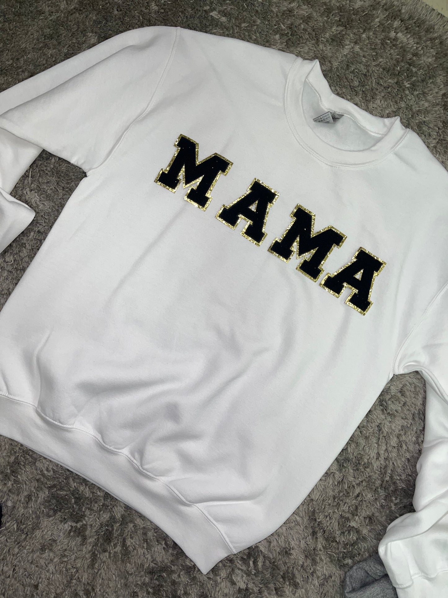Mama ~ Chenille Patch Crewneck Sweatshirt