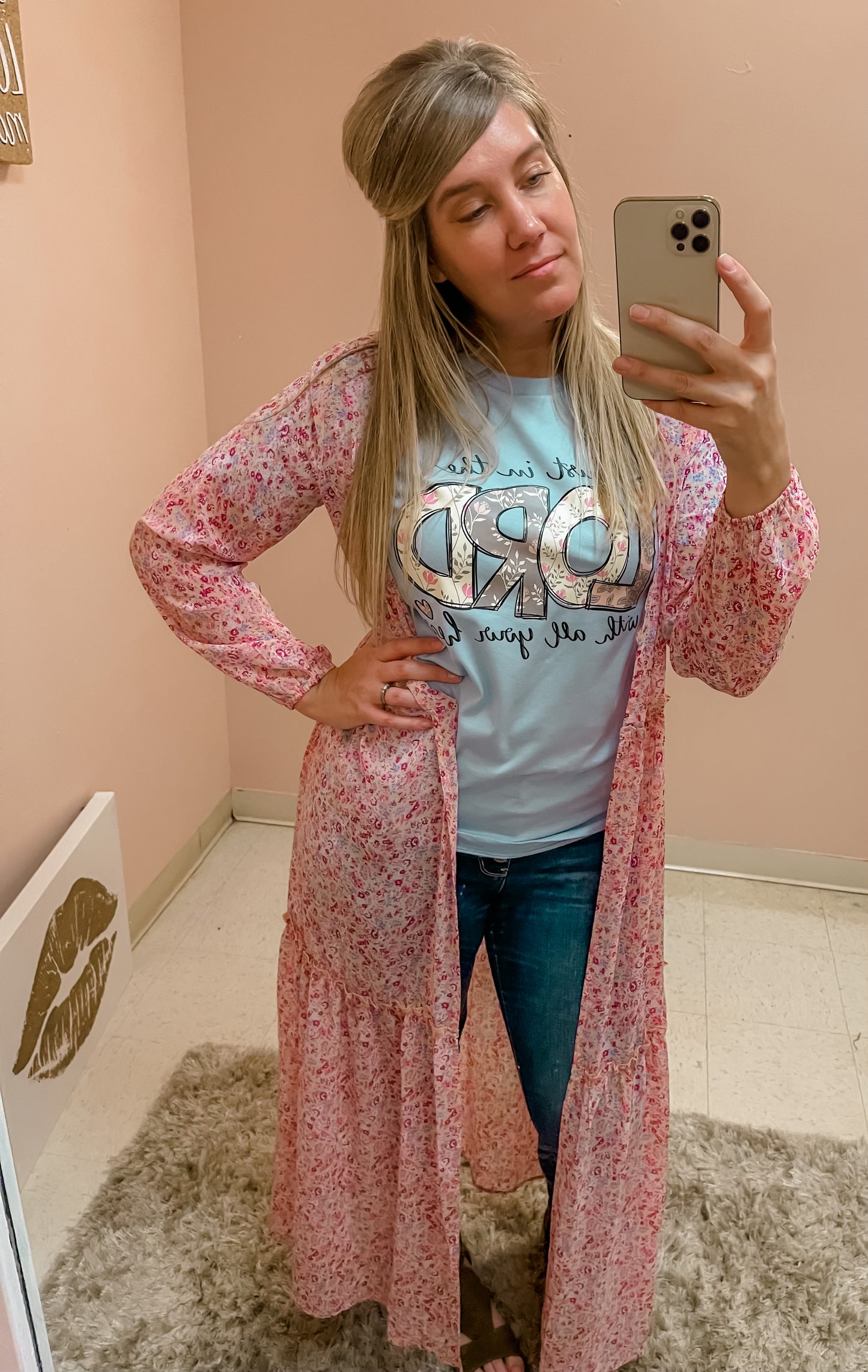 Trust In The Lord With All Your Heart ~ Baby Blue Graphic Tee
