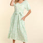 Lovely Lady May ~ Mint Daisy Print Dress