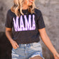 Mama ~ Dark Gray and Purple tee