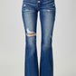 Risen ~ Mid- Rise Button Down Flare Jeans